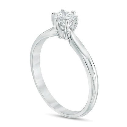 0.33 CT. Diamond Solitaire Engagement Ring in 14K White Gold (I/I2)