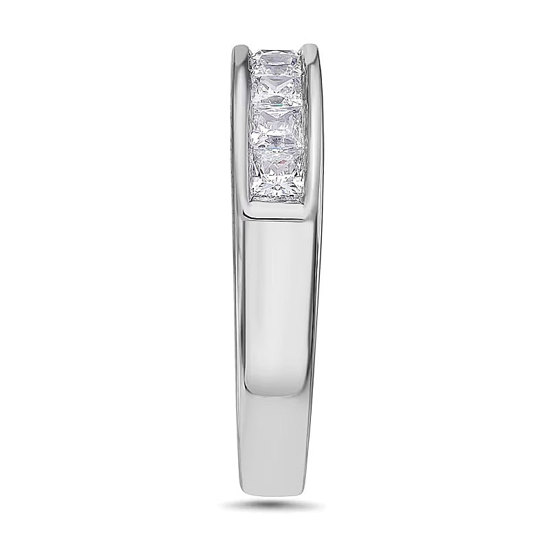 1.0 CT. TW Princess-Cut Diamond Nine Stone Wedding Band in Platinum (I/SI2)
