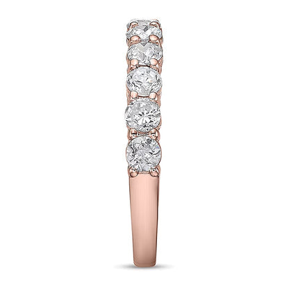 1.25 CT. TW Diamond Eleven Stone Band in 10K Rose Gold (I/I2)