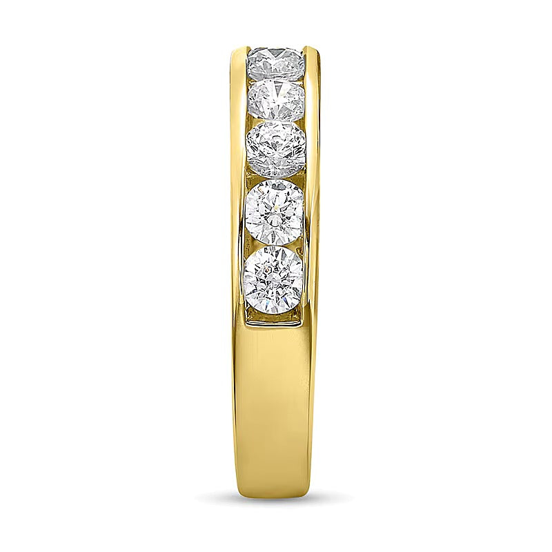 1.25 CT. TW Diamond Channel Eleven Stone Band in 10K Gold (I/I2)