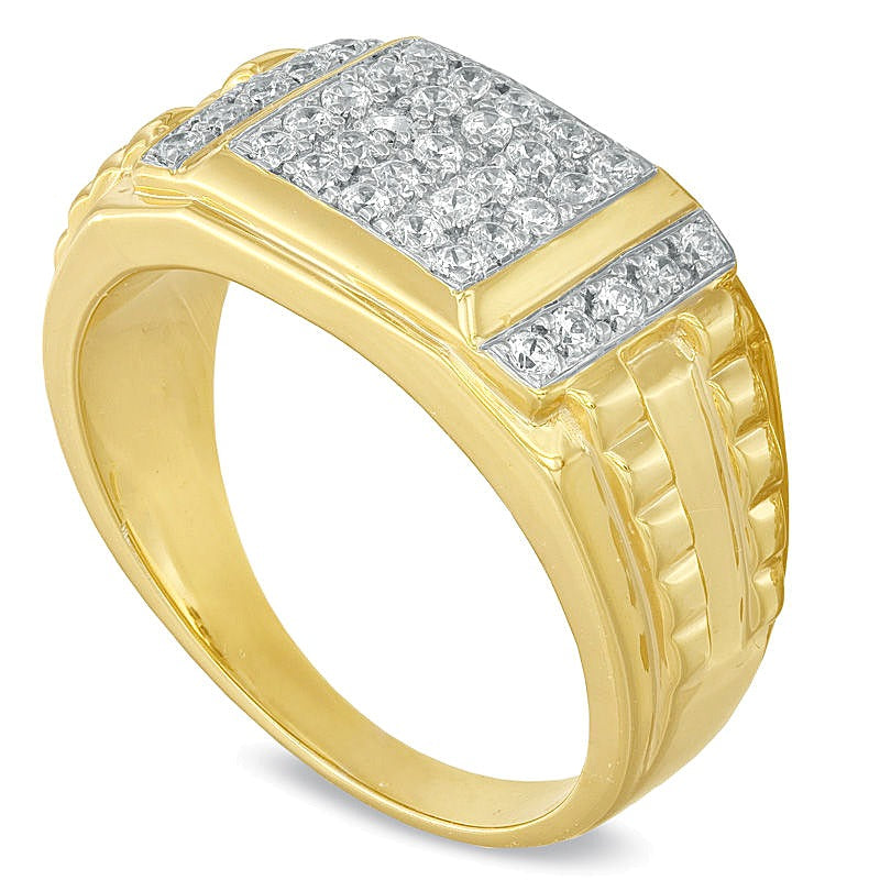 0.5 CT. TW Diamond Ring in Sterling Silver and 14K Gold Plate