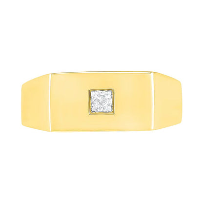 0.07 CT. Diamond Solitaire Square-Top Wedding Band in 10K Gold