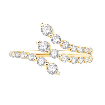 0.75 CT. TW Lab-Grown Diamond Split Bypass Ring in 10K Gold (F/VS2)