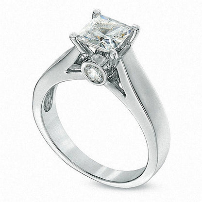 1.2 CT. TW Princess-Cut Diamond Engagement Ring in 14K White Gold (J/I2)
