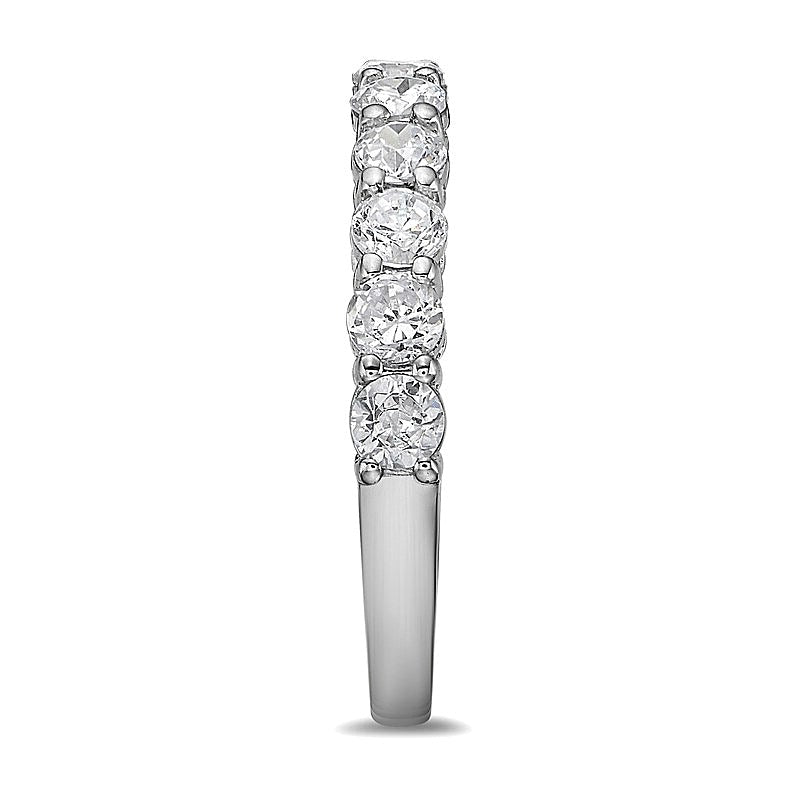 1.25 CT. TW Diamond Eleven Stone Band in 10K White Gold (I/I2)