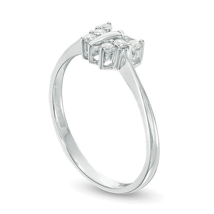 0.17 CT. TW Diamond Butterfly Ring in 14K White Gold