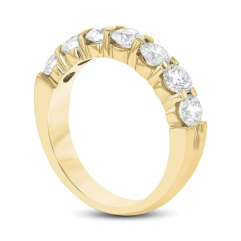 1.5 CT. TW Diamond Bold Seven Stone Anniversary Band in 14K Gold