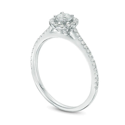 0.5 CT. TW Diamond Frame Engagement Ring in 10K White Gold