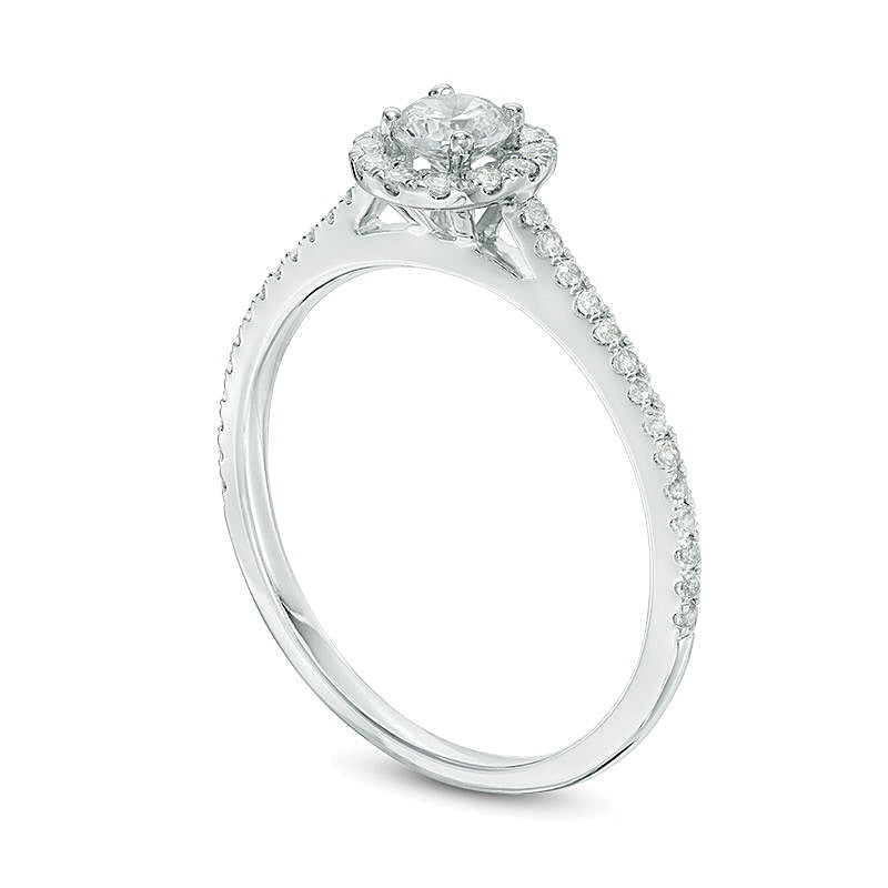 0.5 CT. TW Diamond Frame Engagement Ring in 10K White Gold