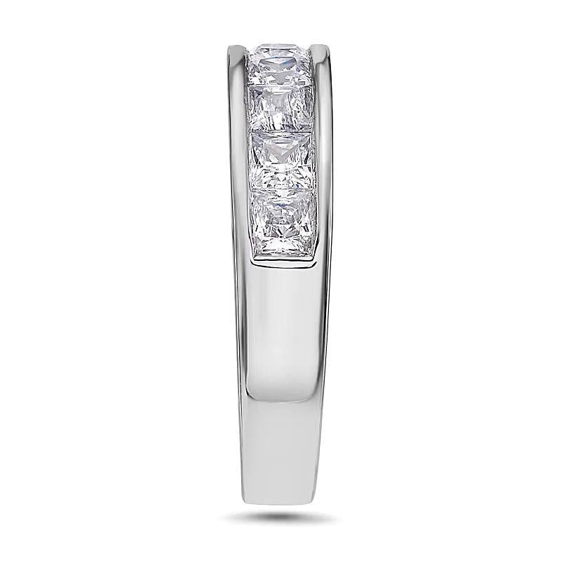 1.5 CT. TW Princess-Cut Diamond Nine Stone Wedding Band in 14K White Gold (H/VS2)