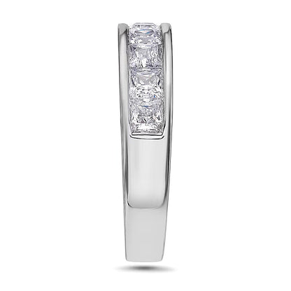1.5 CT. TW Princess-Cut Diamond Nine Stone Wedding Band in 14K White Gold (H/VS2)