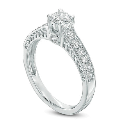 0.63 CT. TW Diamond Engagement Ring in 10K White Gold