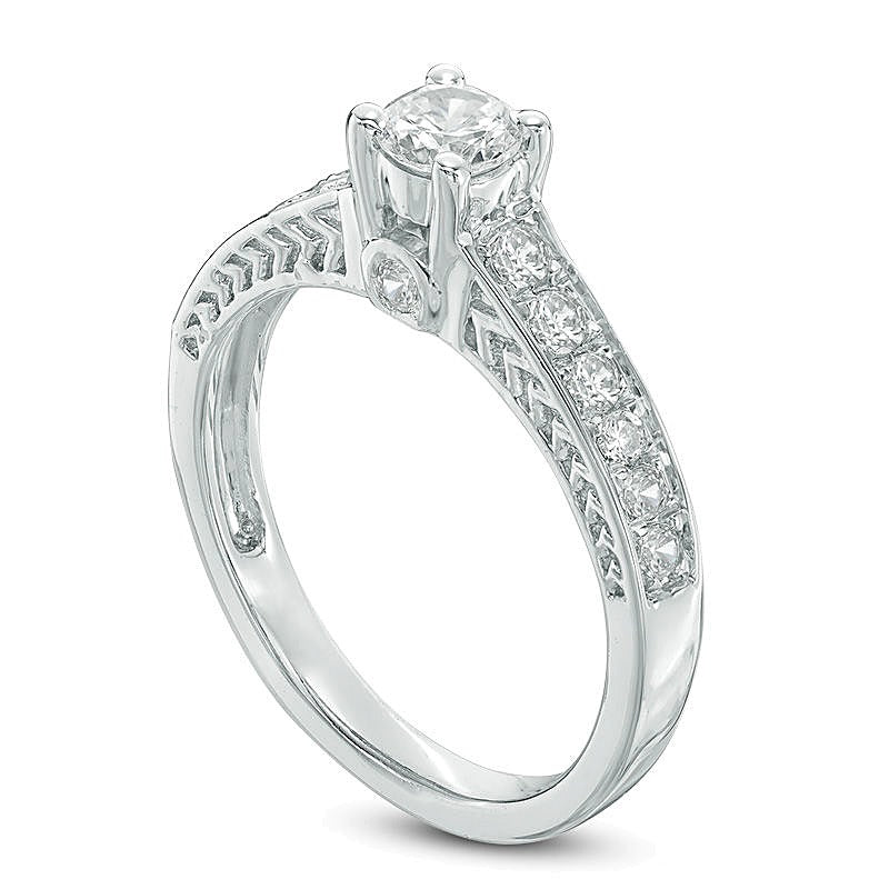 0.63 CT. TW Diamond Engagement Ring in 10K White Gold