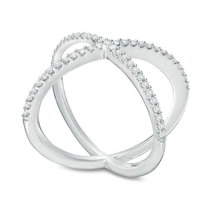 0.33 CT. TW Diamond Orbit Ring in 10K White Gold