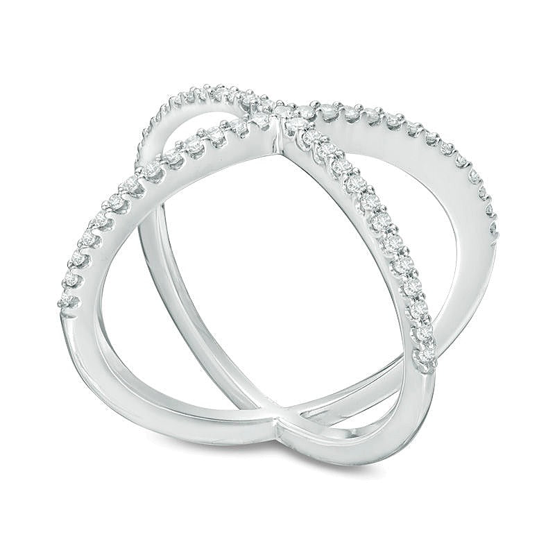 0.33 CT. TW Diamond Orbit Ring in 10K White Gold