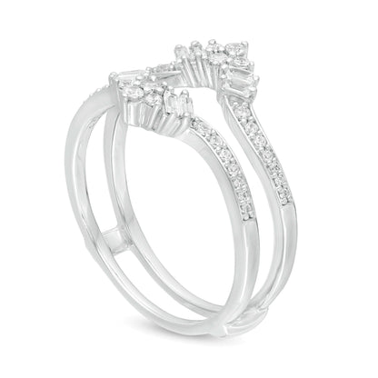 0.38 CT. TW Diamond Crown Solitaire Enhancer in 14K White Gold