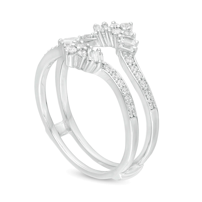 0.38 CT. TW Diamond Crown Solitaire Enhancer in 14K White Gold