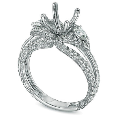 1.25 CT. TW Diamond Edge Semi-Mount in 14K White Gold
