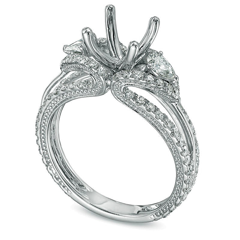 1.25 CT. TW Diamond Edge Semi-Mount in 14K White Gold