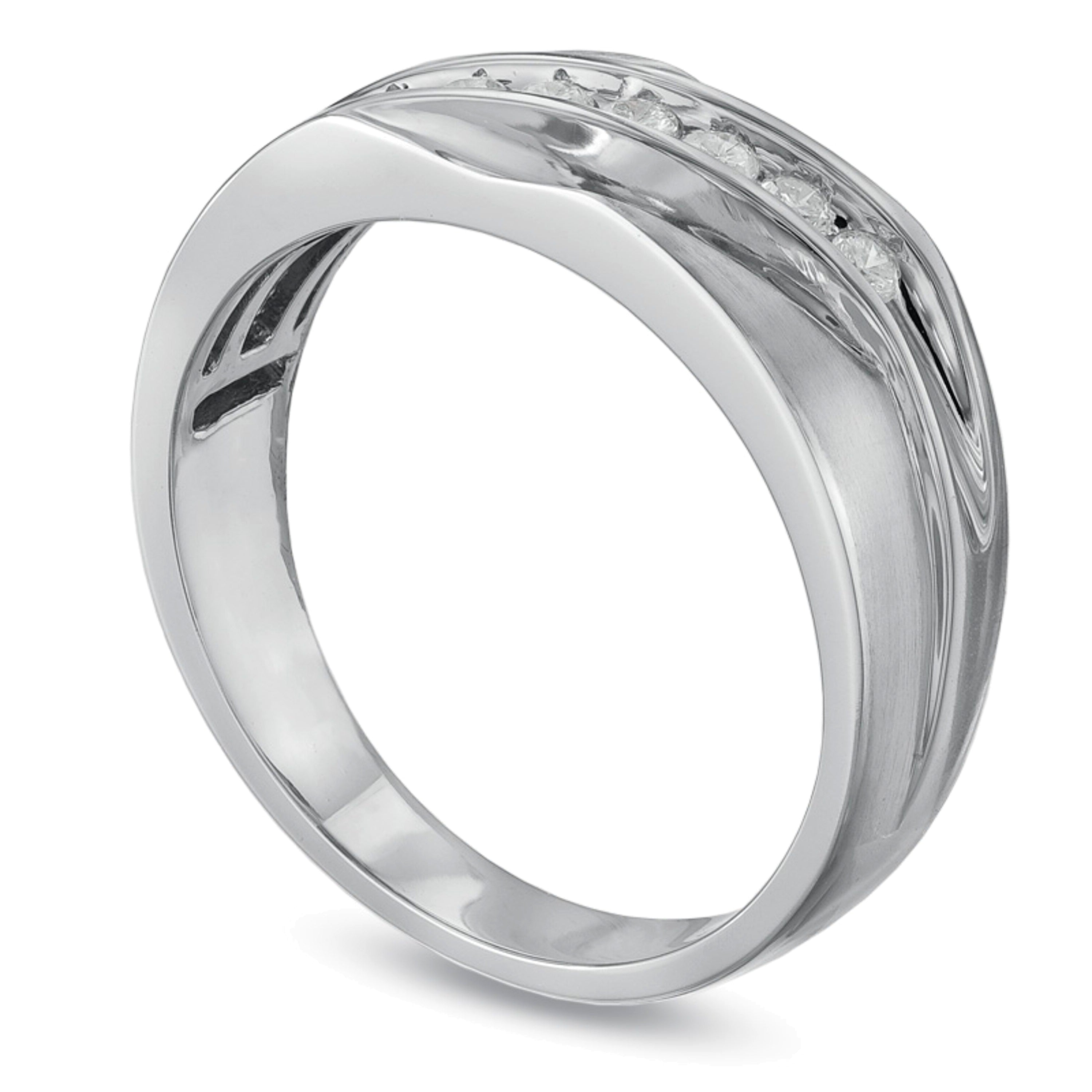 0.25 CT. TW Diamond Seven Stone Wedding Band in 10K White Gold