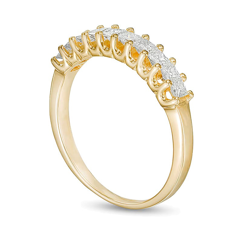0.5 CT. TW Princess-Cut Diamond High Profile Ten Stone Ring in 14K Gold