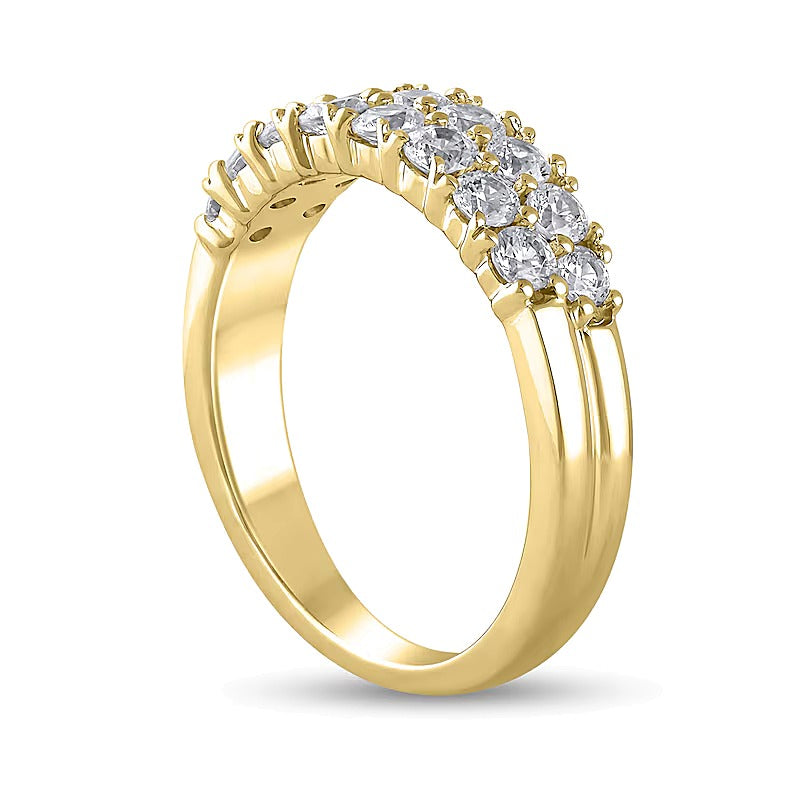 1.0 CT. TW Diamond Double Row Anniversary Band in 10K Gold