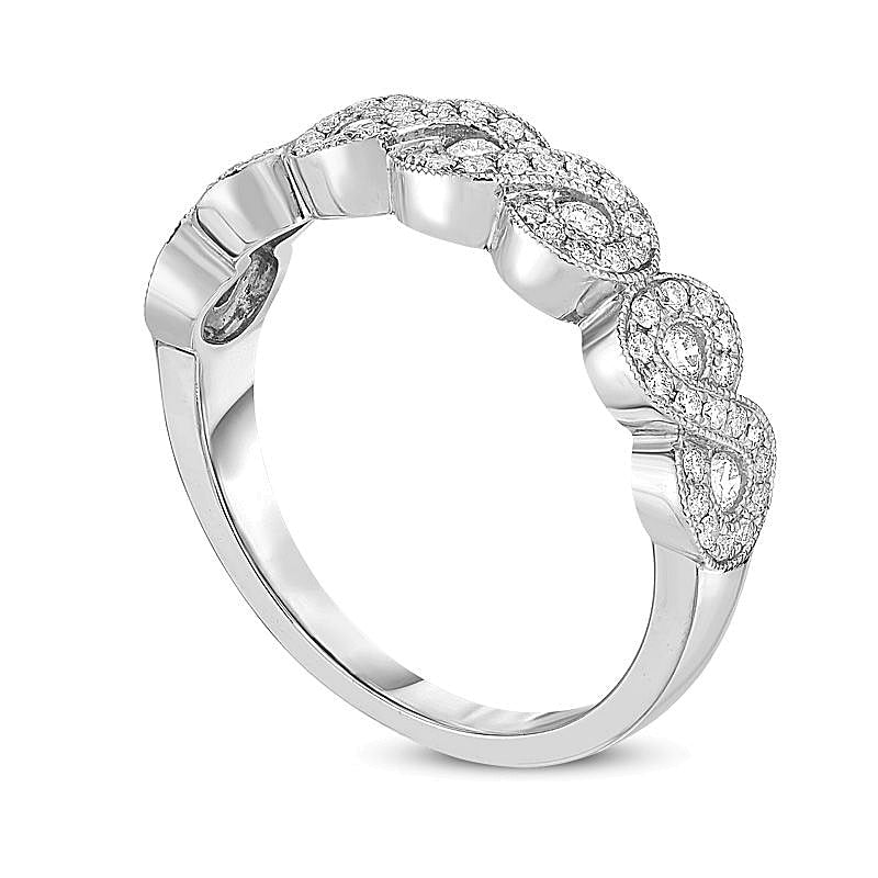 0.38 CT. TW Diamond Infinity Vintage-Style Band in 10K White Gold