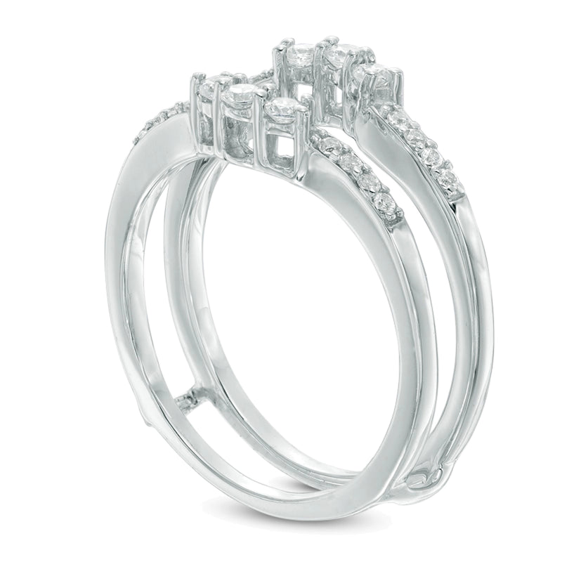 0.33 CT. TW Diamond Frame Solitaire Enhancer in 10K White Gold