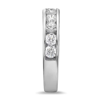 1.25 CT. TW Diamond Channel Eleven Stone Band in 10K White Gold (I/I2)