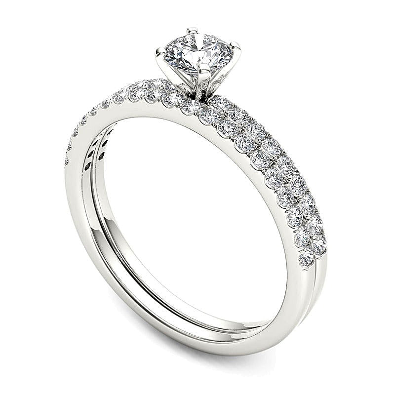 0.75 CT. TW Diamond Bridal Set in 14K White Gold
