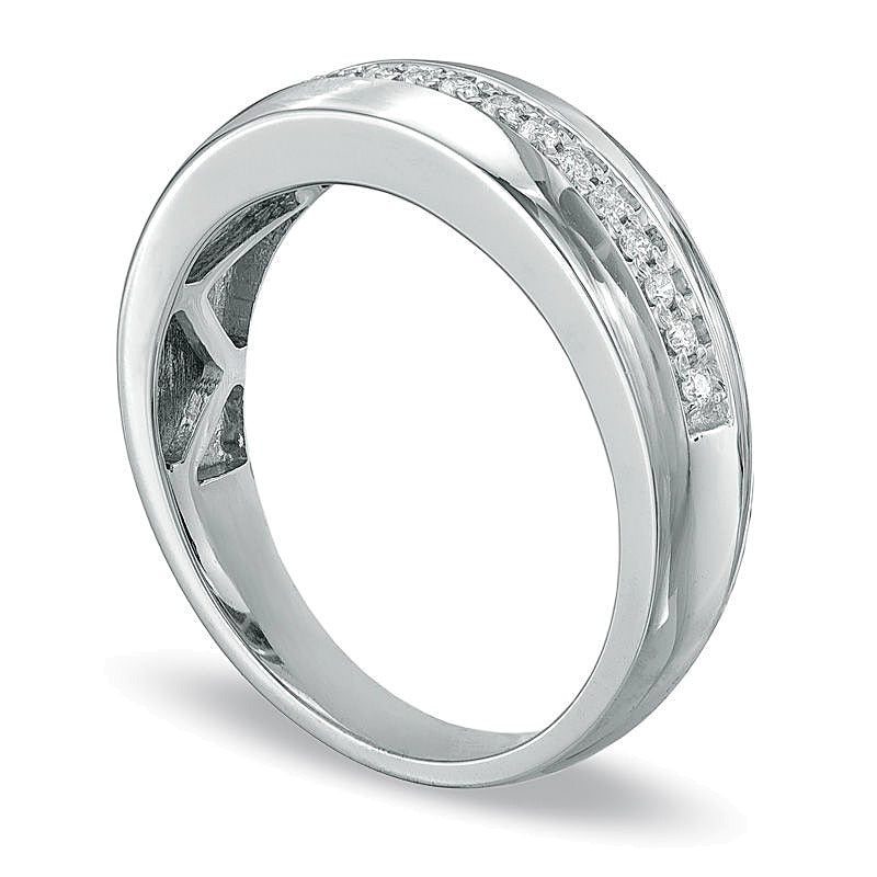 0.2 CT. TW Diamond Wedding Band in 10K White Gold