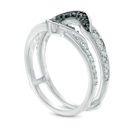 0.25 CT. TW Enhanced Black and White Diamond Solitaire Enhancer in 10K White Gold