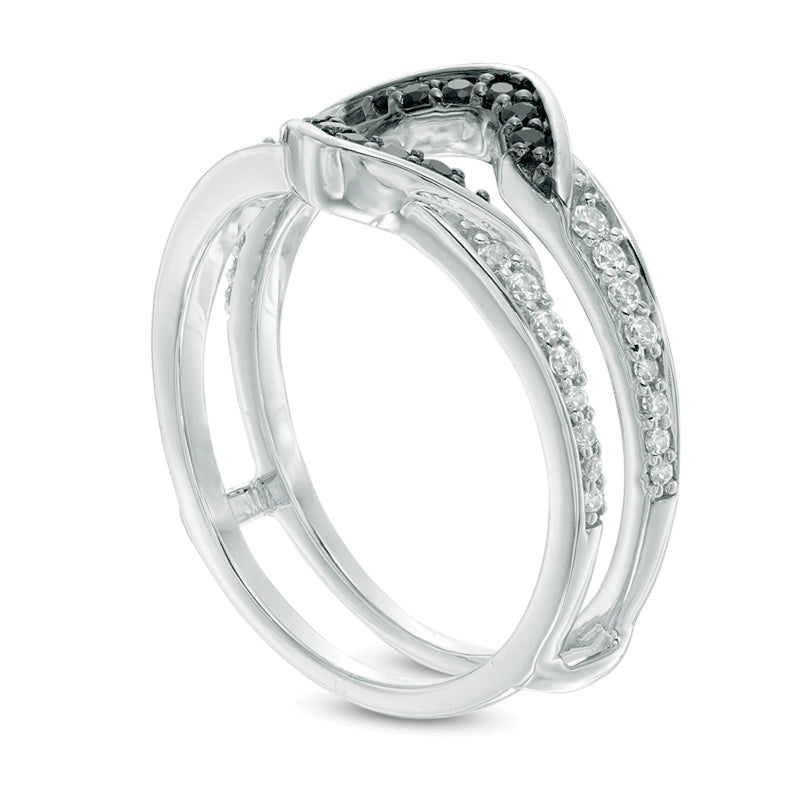 0.25 CT. TW Enhanced Black and White Diamond Solitaire Enhancer in 10K White Gold