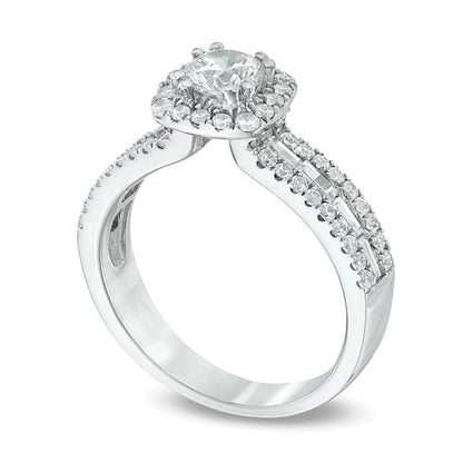 Celebration LuxÂ® 1.5 CT. TW Diamond Frame Engagement Ring in 14K White Gold (I/SI2)