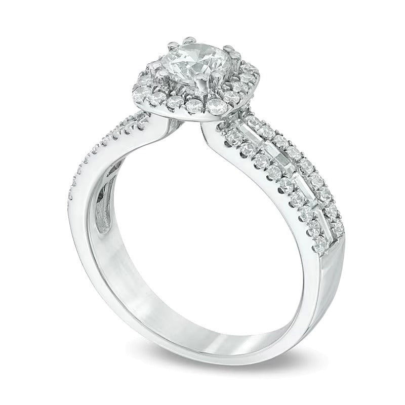 Celebration LuxÂ® 1.5 CT. TW Diamond Frame Engagement Ring in 14K White Gold (I/SI2)