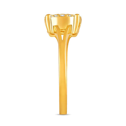 0.33 CT. TW Multi-Diamond Split Shank Ring in 10K Gold