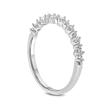 0.25 CT. TW Diamond Stack Anniversary Band in 10K White Gold