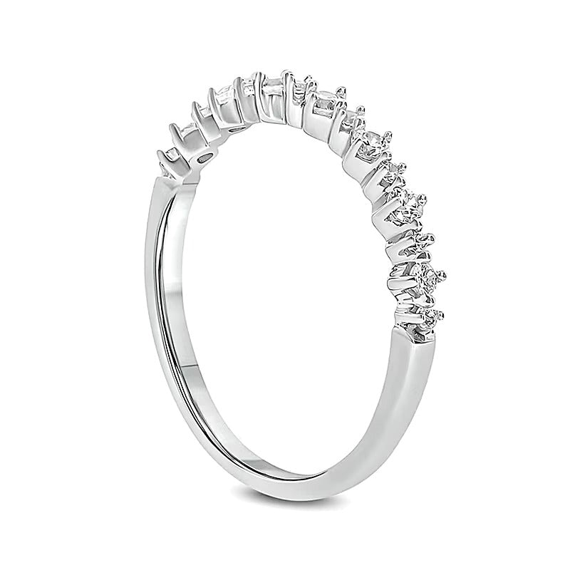 0.25 CT. TW Diamond Stack Anniversary Band in 10K White Gold