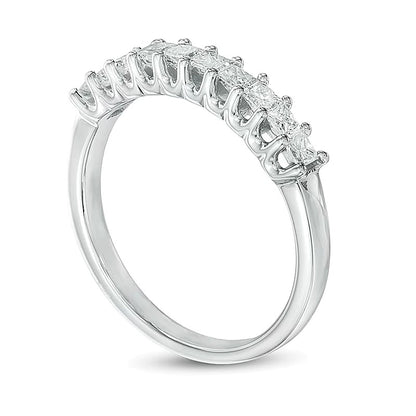 0.5 CT. TW Princess-Cut Diamond High Profile Ten Stone Ring in 14K White Gold