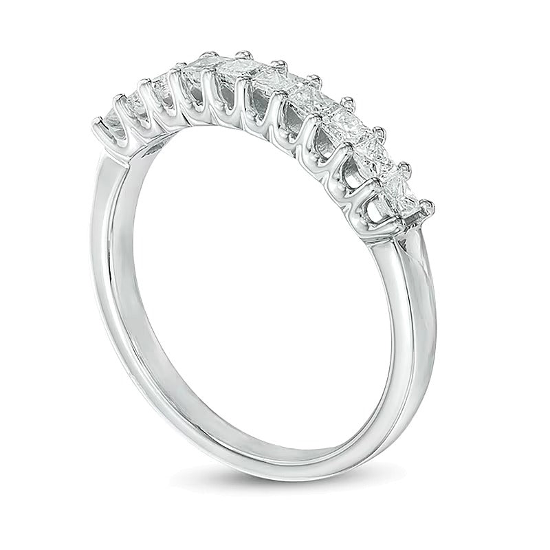 0.5 CT. TW Princess-Cut Diamond High Profile Ten Stone Ring in 14K White Gold