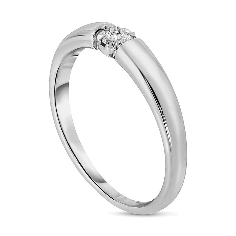 0.05 CT. TW Diamond Composite Split Shank Promise Ring in 10K White Gold