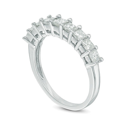 1.0 CT. TW Princess-Cut Diamond Anniversary Band in 10K White Gold