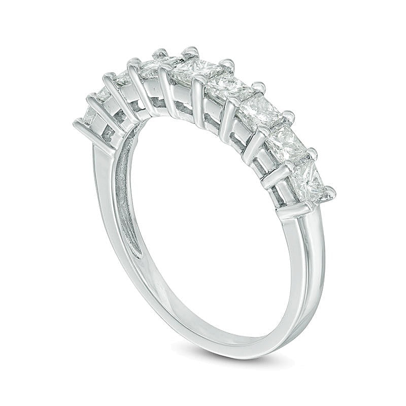 1.0 CT. TW Princess-Cut Diamond Anniversary Band in 10K White Gold