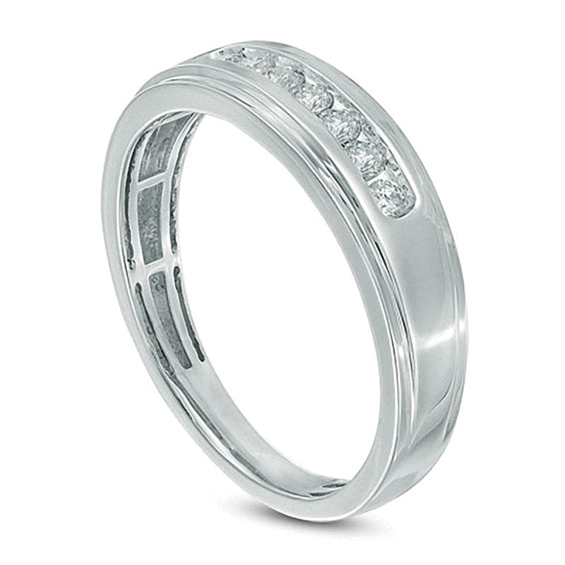 0.25 CT. TW Diamond Comfort Fit Band in 10K White Gold