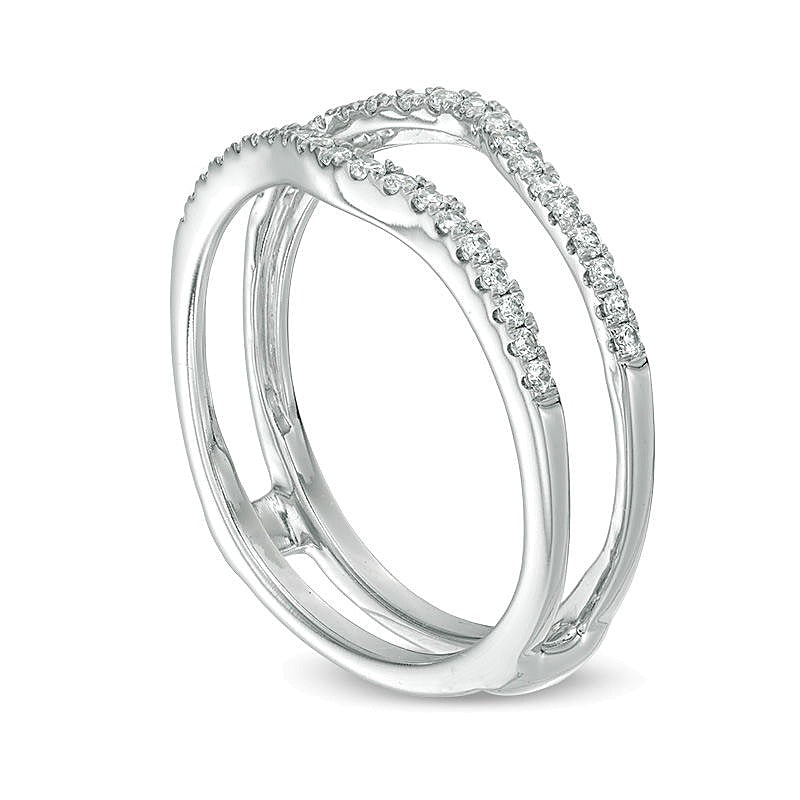 0.25 CT. TW Diamond Contour Solitaire Enhancer in 14K White Gold