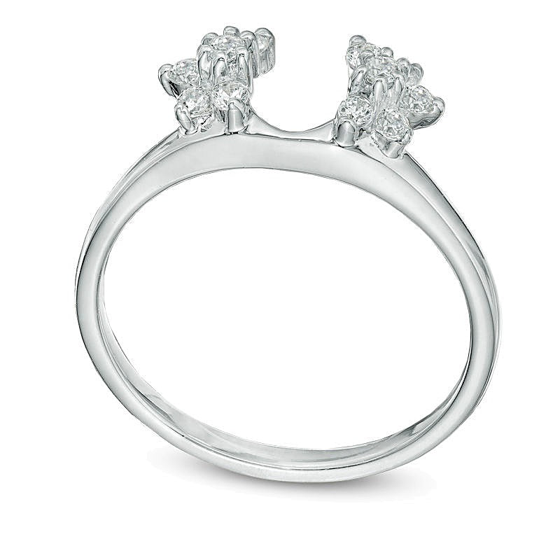 0.25 CT. TW Diamond Starburst Solitaire Enhancer in 10K White Gold