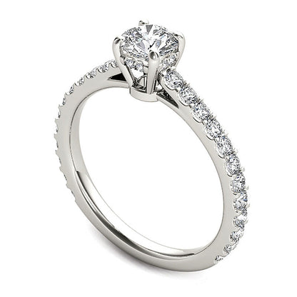 1.0 CT. TW Diamond Engagement Ring in 14K White Gold