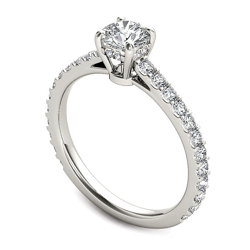 1.0 CT. TW Diamond Engagement Ring in 14K White Gold
