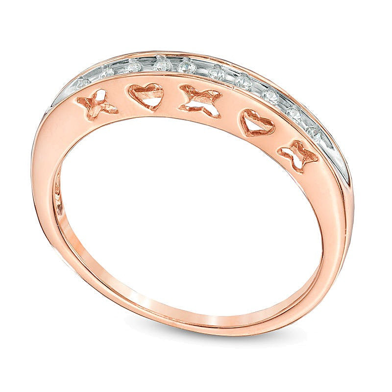 0.07 CT. TW Diamond Anniversary Band in 10K Rose Gold