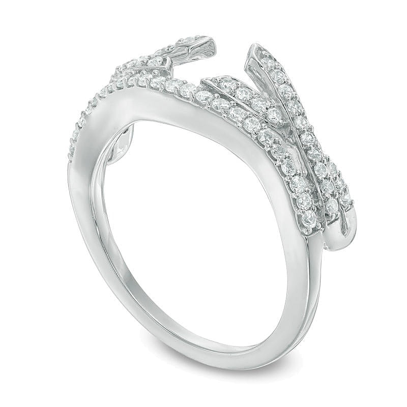 0.33 CT. TW Diamond Twist Solitaire Enhancer in 10K White Gold